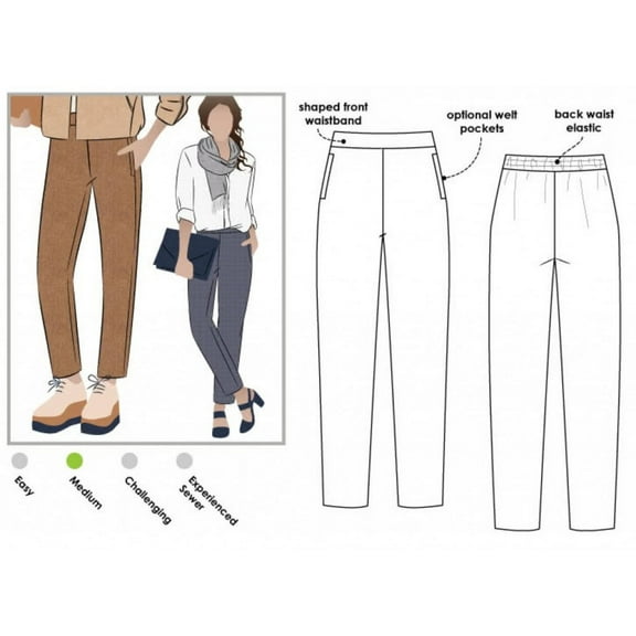 Style Arc Sewing Pattern Talia Pants Women
