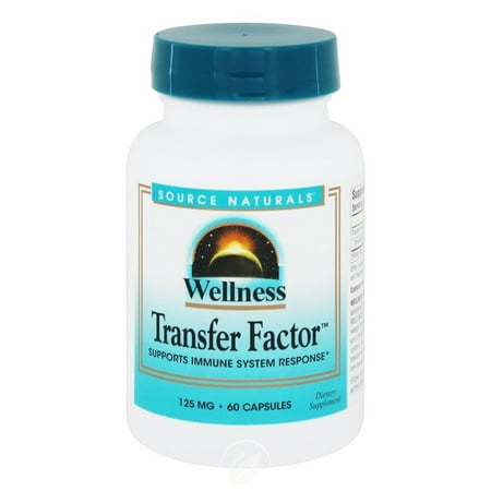 Source Naturals - Wellness, Transfer Factor, 125 mg, 60 Capsules, Pack of