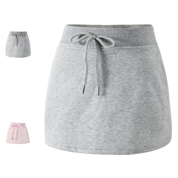 Bmisegm Girls Skort High Waist Drawstring Sport Skirt with A Line Silhouette for Casual Wear and Daily Activities Back to School Supplies 3-4 Years