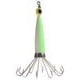 thumbnail image 1 of Señuelo de pesca con plantilla de calamar, anzuelo duro para barco de mar, pulpo (verde luminoso, 10 garras), 1 of 2
