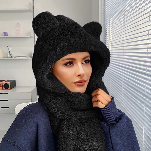 Chenille & Fleece Faux Fur Balaclava Hat Scarf Balaclava Faux Fur - Etsy main image 2