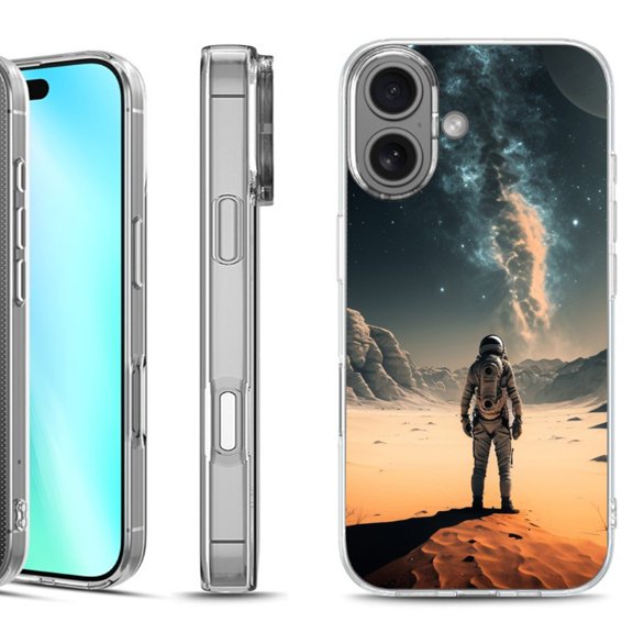 For iphone 16 Phone Case Cover, by OneToughShield - Astronaut Milkyway