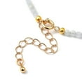 thumbnail image 2 of 3 pc Natural Aquamarine Beaded Necklaces with Golden Plated Brass Chain Extender and Spring Ring Clasps Golden 17.32~17.52 inch(44~44.5cm), 2 of 4