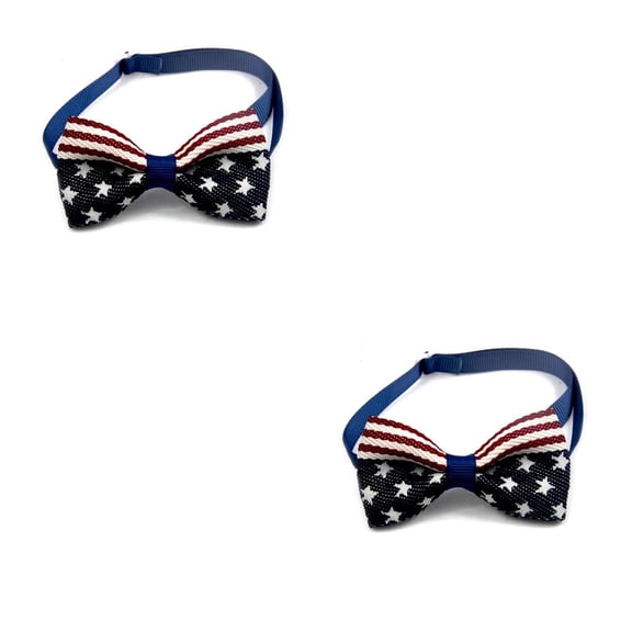 Billuyoard Collares para perros Pajarita Mascotas Aseo Decoraciones Suministros Cachorro Raya Estrella Type2 NO2 Billuyoard CBP256483