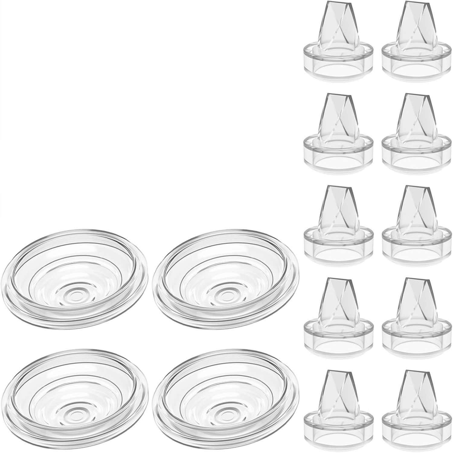 DUPAI 14Pack Breast Pump Parts Compatible with S12 Pro/S9/S12 Wearable Breastpump,10Pack Duckbill Valve&4Pack Silicone Diaphragm Breast Pump Replacement Parts Breastfeeding Essentials Kit