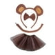 thumbnail image 2 of Conjunto de diadema con orejas de mono y pajarita con cola para disfrazarse de animal. con tutú, 2 of 9