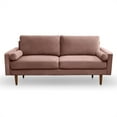 thumbnail image 3 of Enor Furniture Linnea 70" Upholstered Modern Fabric Sofa in Pink, 3 of 8