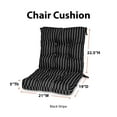 thumbnail image 2 of Patio Chair Cushion, Black Ink, Stripe, 21”W x 19”D (seat) x 22.5”H (back), 2 of 10