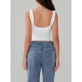 thumbnail image 6 of Argulvti Women's Summer Simple Tank Tops Sleeveless Solid Color Skinny Ruched Camisole Tops, 6 of 7