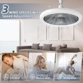 thumbnail image 4 of BECLOG Ventilador Techo con Luz y Control Remoto Interiores, 10" E26 3 Colores Infinitamente Ajustables LED Mini Vent de Techo para Baño, Recámara, Sala de Estar, Cochera y Cocina, 4 of 5