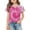 #A12-Hot Pink, variant on Girls Tee Shirts 7-16 Summer Double Layer Ruffle Short Sleeve Toddler T-Shirt Tie Dye Girls Shirts Trendy Crewneck Cotton Tops