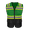Green, variant on Safety Vest with 9 Pockets & Zipper Reflective High Visibility Vest Class 20 Outdoor Workwear Meets ANSI/ISEA