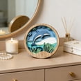 thumbnail image 5 of DAMAI Boho Wall Art Bohemian Wooden Round Circle Wall Decor, Hollow out Farmhouse Sun Mountain Wooden Plants Wall Hangings for Bedroom Living Room Bathroom Bedroom Patio Apartment Gift 7.87 Inch, 5 of 7