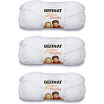Spinrite Bernat Softee Chunky Yarn-White, 1 Pack of 3 Skein
