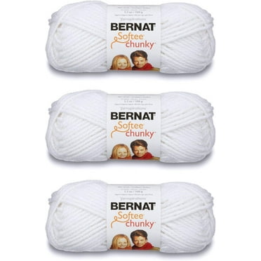 Spinrite Bernat Softee Chunky Yarn-White, 1 Pack of 3 Skein