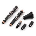 thumbnail image 2 of Clarinete de 17 llaves en ABS, tono Si bemol, con llaves de níquel chapado, incluye estuche acolchado, 10 lengüetas, estuche para lengüetas, guantes, paños de limpieza y destornillador mini, color, 2 of 7