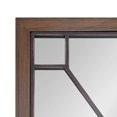 thumbnail image 3 of Kate and Laurel Mavis Framed Wall Mirror, 16 x 42, Walnut Brown, Natural Iron Windowpane Decorative Mirror, 3 of 8