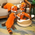 thumbnail image 5 of Crouching Red Bear Plush Toy for Children Imagination Creative Play Soft and Hugging Stuffed for Comfort, 5 of 9