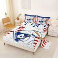 thumbnail image 2 of Erosebridal Boys Baseball Game Queen Sheet Sets,Kids Ball Sport Theme Bed Set 4-Piece, 2 of 5