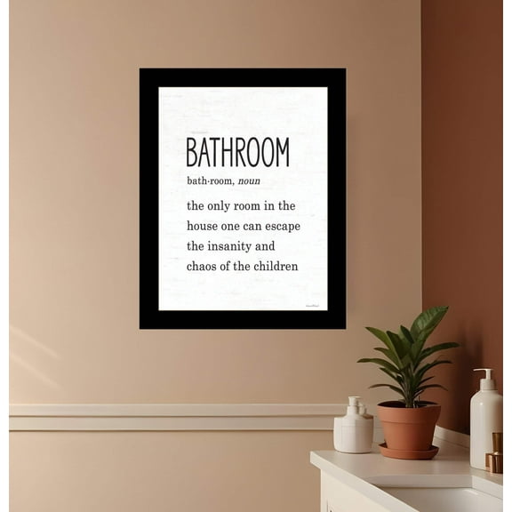 Bathroom Escape Black Framed Print Bathroom Wall Art