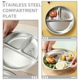thumbnail image 2 of Cartoon Divided Dinner Tray Canteen Divided Tray Food Plate 3-compartment Tray, 2 of 8