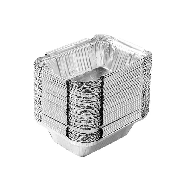 TOPOINT 50Pcs Cute Mini Loaf Pans, Aluminum Loaf Pans, Bread Pans, Foil Loaf Pan Cake Pan