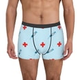 thumbnail image 1 of Fotbe Syringe And Red Cross Calzoncillos Tipo Boxer con Bolsa de Soporte Total para Hombre, X-Temp Fresco, Transpirable y de Secado Rápido-Small, 1 of 5
