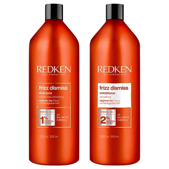 Redken Frizz Dismiss Shampoo and Conditioner Duo, 33.8oz each