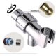 thumbnail image 4 of Soporte de brazo de ducha con acabado cromado, soporte de cabezal universal, piezas de repuesto, soporte ajustable para cabezales de ducha de mano con gancho de pared e interruptor de latón, 4 of 5