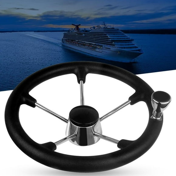 Xingzhi Boat Steering Wheel Shaft 13-1/2 Stainless Steel Boat Accessories 5 Spokes Type 1
