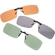 thumbnail image 4 of 3pc Myopia Gafas de sol Polarized Clip Driver Glasses Clip Polarized Gafas Sunglasses Clip (película gris, película verde oscuro y película de café), 4 of 7