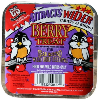 C&S Berry Treat Suet, 11.75 oz, Wild Bird Food