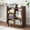 Dark Walnut, variant on 60*24*66cm/ 23.6*9.4*26inch MDF Plastic Garage Storage Shelves, 3color