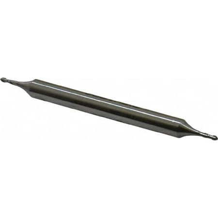 

Made in USA 3/64 Diam 9/64 LOC 2 Flute High Speed Steel Ball End Mill