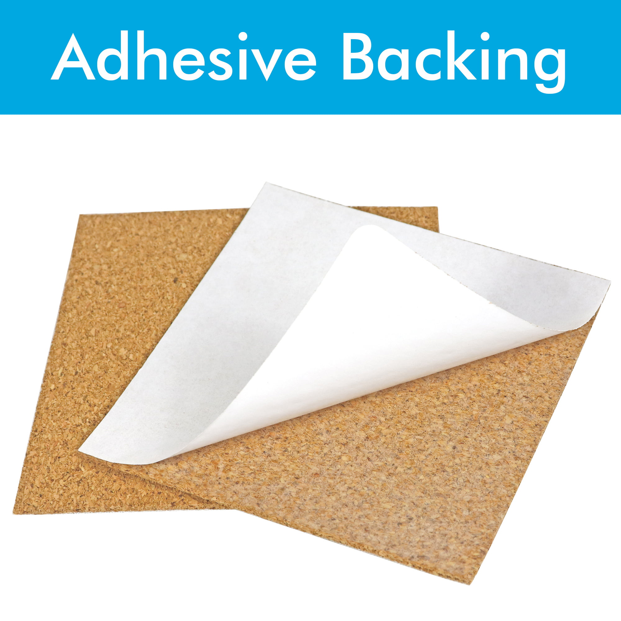25 Pack Self-Adhesive Cork Squares 4 x 4 Inches 
