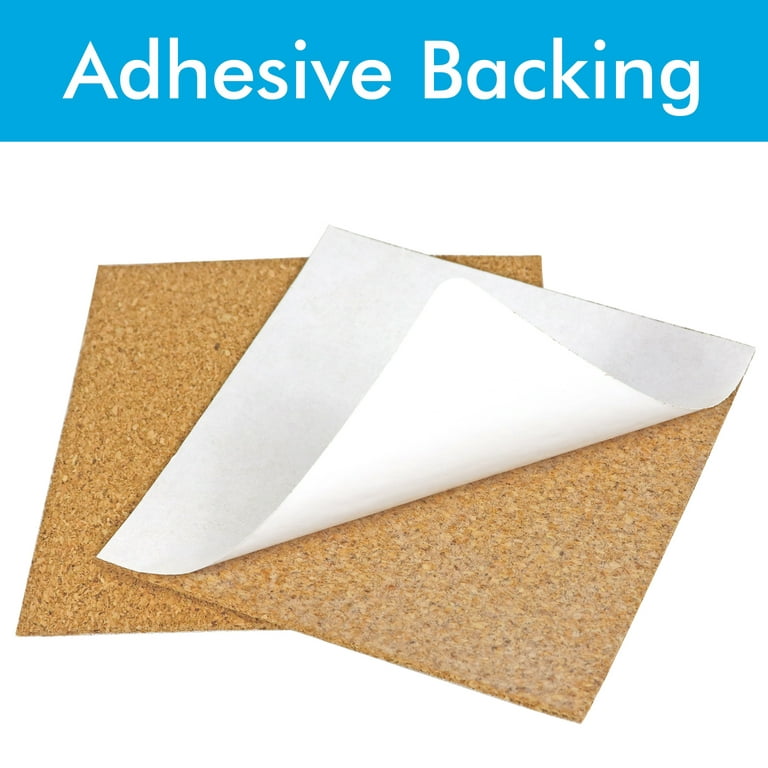 50 Pack Square Self Adhesive Cork Board Backings for DIY Crafts