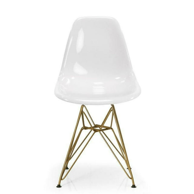 Chaise Blanc Eiffel Jambes d'or