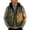 Army Green, variant on Jackets for Men, Men's Solid Hooded Full Zip Quilted Puffer Vest, Drawstring Hood Warm Sleeveless Jacket for Outdoor Walking