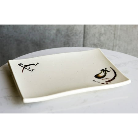 

Pack Of 6 Eggplant With Zen Swirl Wavy Design Appetizer Sushi Dessert Plates