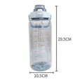 thumbnail image 2 of 2l Sports Water Bottle Time Marker With Straw Large Gym Travels Drinking Bottlea, 2 of 3