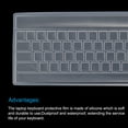 thumbnail image 4 of Cubierta de teclado de PC, funda de silicona para teclados de computadora de escritorio de tamaño estándar 17.3"x5.3" transparente 1Pcs, 4 of 5