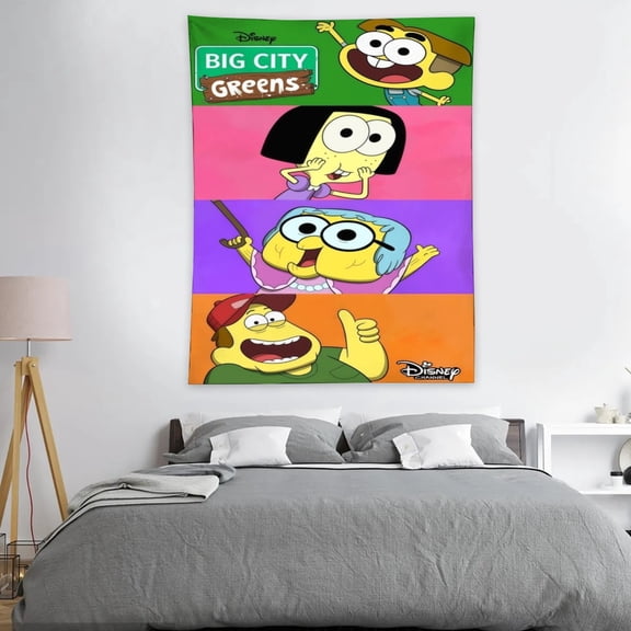 Tapestry for Big City Greens wall hanging Bedroom Dorm Funny Backgrounds Poster Wall Art Decorations Kids Girls Teens Gifts Funny 40×30 inch
