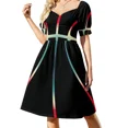 thumbnail image 3 of Vestido de baloncesto de manga corta para mujer, vestido de fiesta holgado de verano., 3 of 7