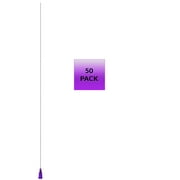 50 Pack of Blunt Tip Lure Lock Dispensing Fill, Industrial/Arts and Crafts Needles, 21 Gauge - Purple, 10" / 25.4cm