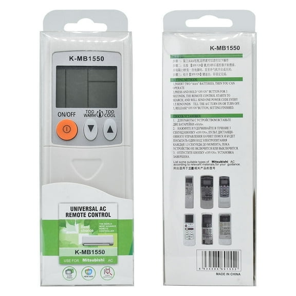 New K-MB1550 Universal For Mitsubishi LCD AC Remote MSD-09NV PAR-FL32MA PKK502A