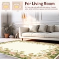 thumbnail image 2 of ODIKA 6' x 9' Machine Washable Non-Slip Area Rug, Art Nouveau rose High Traffic Rug, Ivory, 275122, 2 of 7
