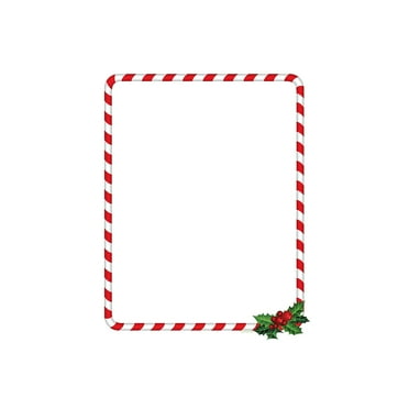 Great Papers! Candy Cane Holly Holiday Letterhead 8.5" x 11" 80 sheets (2018020)