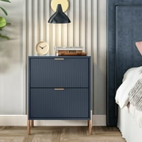 FESTIVO Modern 2-Drawer Nightstand Bedside Table End Table Furniture - Navy