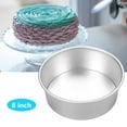 thumbnail image 3 of comerut 1/2Pcs 6/8 Inch Aluminum Alloy Non-stick Fruit Tarts Pizza Cake Mold Baking Pan, 3 of 8