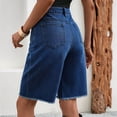 thumbnail image 6 of Women Denim Bermuda Shorts Knee Length Low Rise Baggy Jorts M, 6 of 9